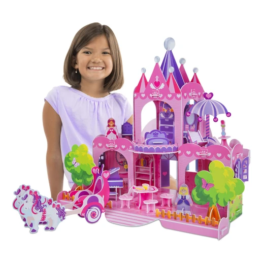 Melissa & Doug Pink Palace 3D Puzzle - ميليسا اند دوج - Image 2
