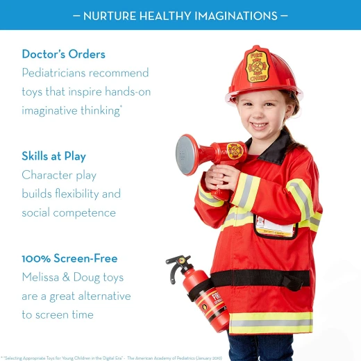 Melissa & Doug Fire Chief Role Play Costume Set, 3-6 years - Melissa &amp; Doug - Image 3