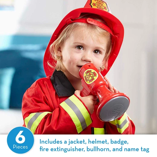Melissa & Doug Fire Chief Role Play Costume Set, 3-6 years - Melissa &amp; Doug - Image 2