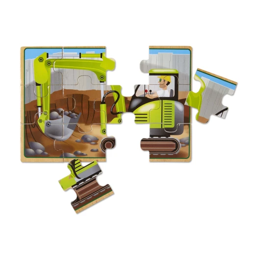 Melissa and Doug Construction Jigsaw Puzzles in a Box - ميليسا اند دوج - Image 2
