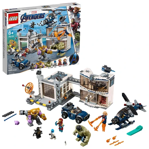 LEGO Marvel Avengers Compound Battle Building Set includes Toy Car, Helicopter, and popular Avengers Characters Iron Man, Thanos and more (699 Piec LEGO Marvel Avengers Compound Battle Building Set includes Toy Car, Helicopter, and popular Avengers Characters Iron Man, Thanos and more (699 Piec