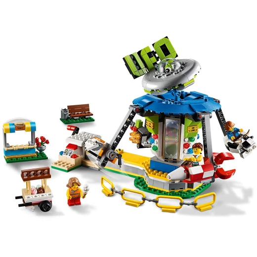 LEGO Creator 3in1 Fairground Carousel Building Kit, New 2019 (595 Pieces) - ليجو - Image 3