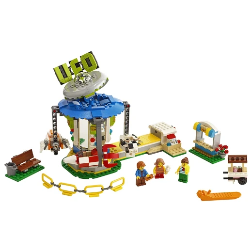 LEGO Creator 3in1 Fairground Carousel Building Kit, New 2019 (595 Pieces) - ليجو - Image 6
