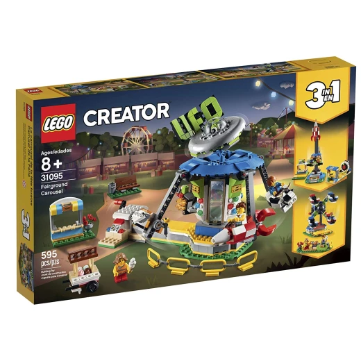 LEGO Creator 3in1 Fairground Carousel Building Kit, New 2019 (595 Pieces) - ليجو - Image 5