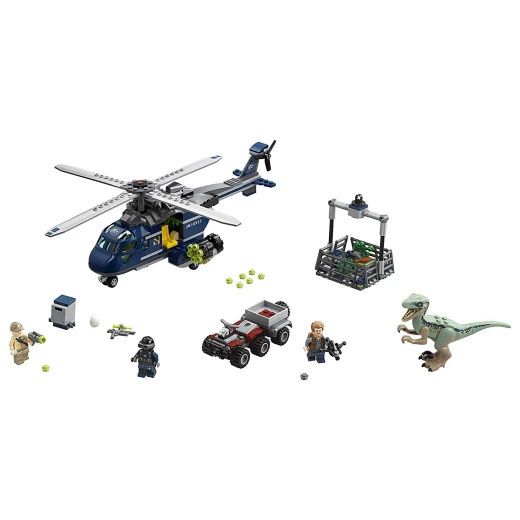 LEGO Jurassic World Blue’s Helicopter Pursuit Building Kit (397 Pieces) - ليجو - Image 2