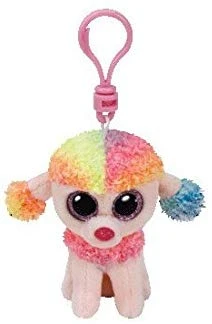 Ty Beanie Boos Rainbow the Poodle Clip Ty Beanie Boos Rainbow the Poodle Clip