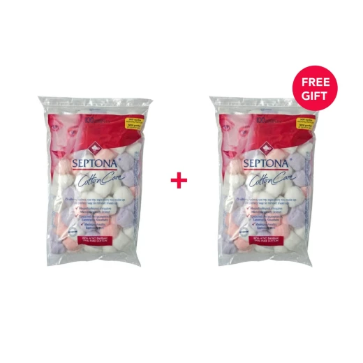 Septona Daily Clean Colored Cotton Balls, 100 Pieces - White Friday Offer - Buy 1 Get 1 Free Septona Daily Clean Colored Cotton Balls, 100 Pieces - White Friday Offer - Buy 1 Get 1 Free