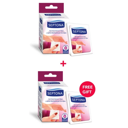 Septona Nail Polish Remover Wipes, 10 Wipes - White Friday Offer - Buy 1 Get 1 Free Septona Nail Polish Remover Wipes, 10 Wipes - White Friday Offer - Buy 1 Get 1 Free