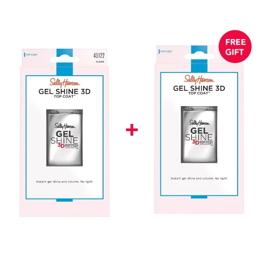 Sally Hansen Treatment Gel Shine 3D Top Coat Nail Polish, 13.3 ml - White Friday Offer - Buy 1 Get 1 Free Sally Hansen Treatment Gel Shine 3D Top Coat Nail Polish, 13.3 ml - White Friday Offer - Buy 1 Get 1 Free