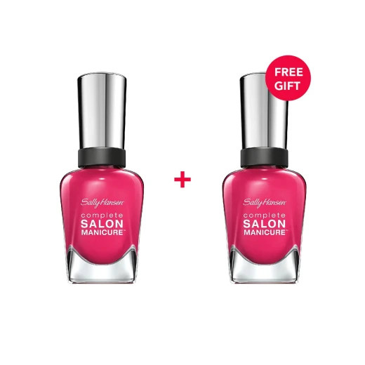 Sally Hansen Complete Salon Manicure Nail Polish, Pink and Red Shades - Cherry Up - White Friday Offer - Buy 1 Get 1 Free