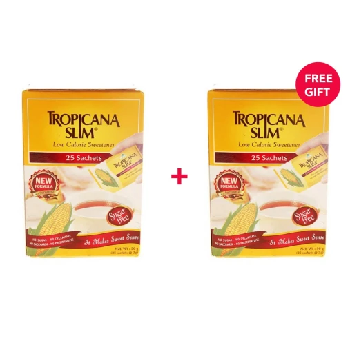 Tropicana Slim Low Calorie Sweetener 25pc - White Friday Offer - Buy 1 Get 1 Free Tropicana Slim Low Calorie Sweetener 25pc - White Friday Offer - Buy 1 Get 1 Free