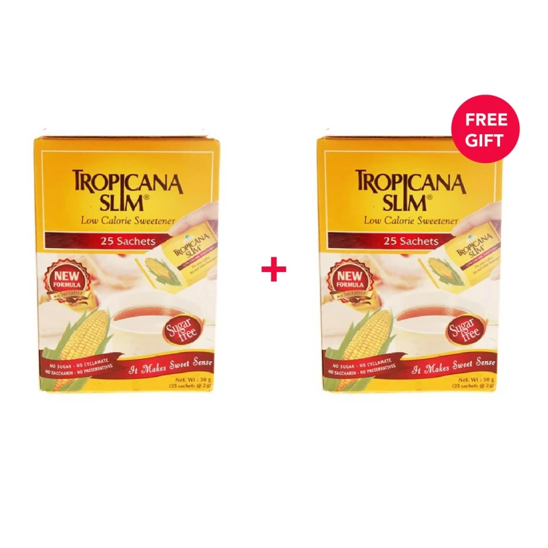 Tropicana Slim Low Calorie Sweetener 25pc - White Friday Offer - Buy 1 Get 1 Free - تروبيكانا سليم