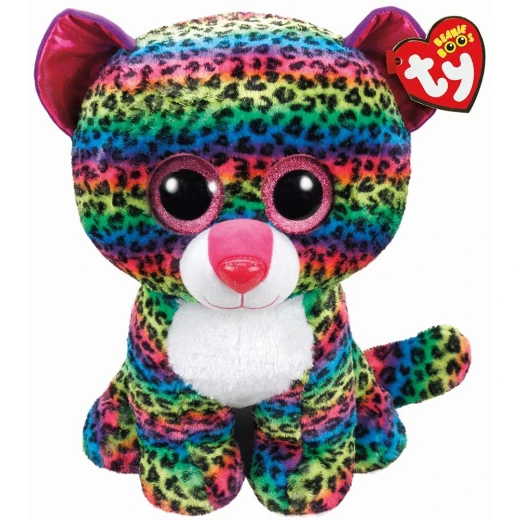 Ty Dotty Leopard Glitter Eyes Glub Sash, Beanie Boo's, Plush, Multicoloured, 72 cm Ty Dotty Leopard Glitter Eyes Glub Sash, Beanie Boo's, Plush, Multicoloured, 72 cm