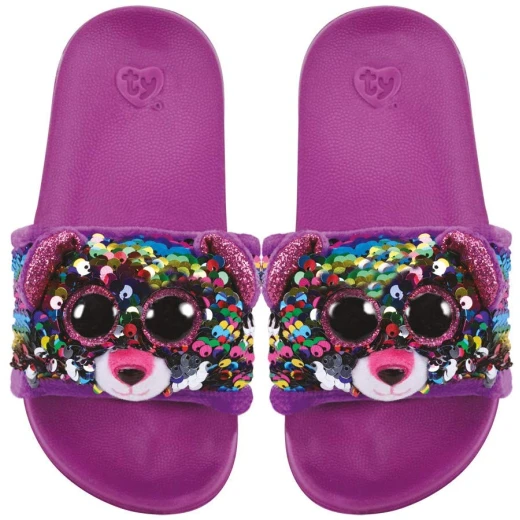 Stuffems Toy Shop Ty Flippable Fashion Slides - Dotty - Size Large (4-6)