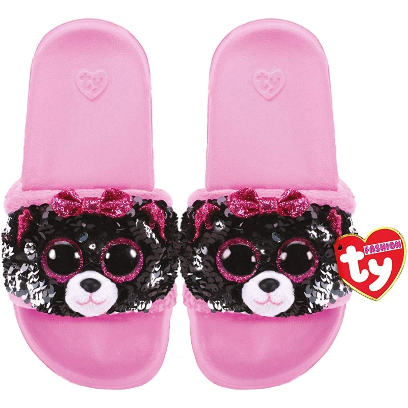 Stuffems Toy Shop Ty Flippable Fashion Slides - Kiki - Size Large (4-6) - Ty