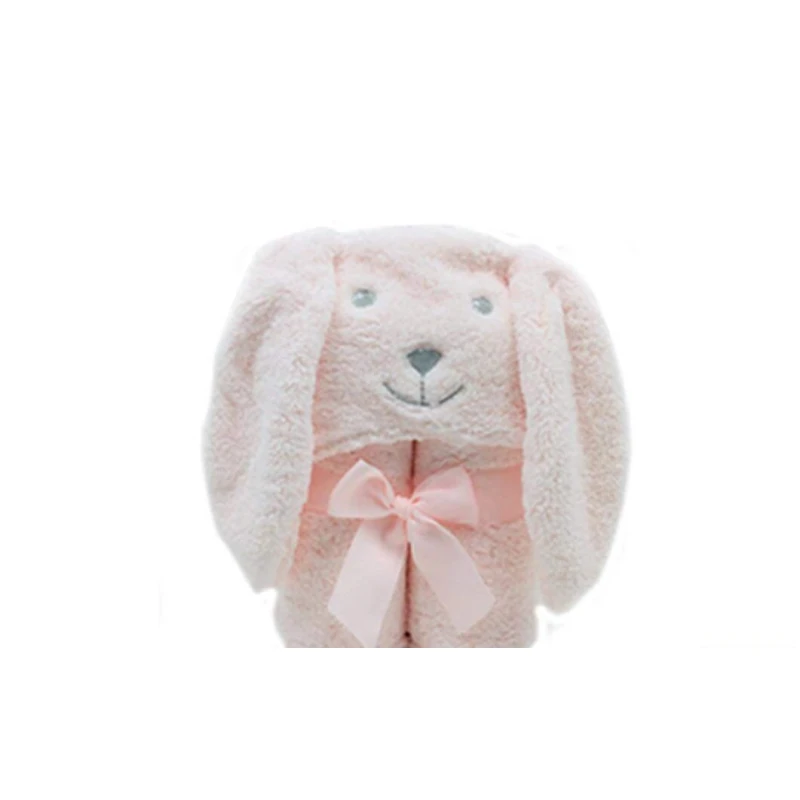 Hooded Towel Blanket (75x100 cm)-Color: Pink - نوفا هوم