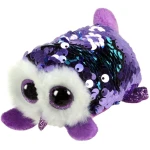 T&Y Ty Teeny Flippables Moonlight - Sequin Purple owl 4" - Ty
