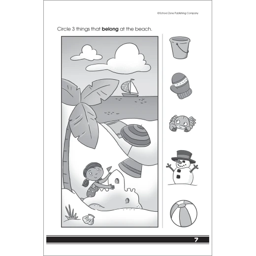 School Zone - Get Ready for Kindergarten Workbook - Ages 3 to 6 - سكول زون - Image 5