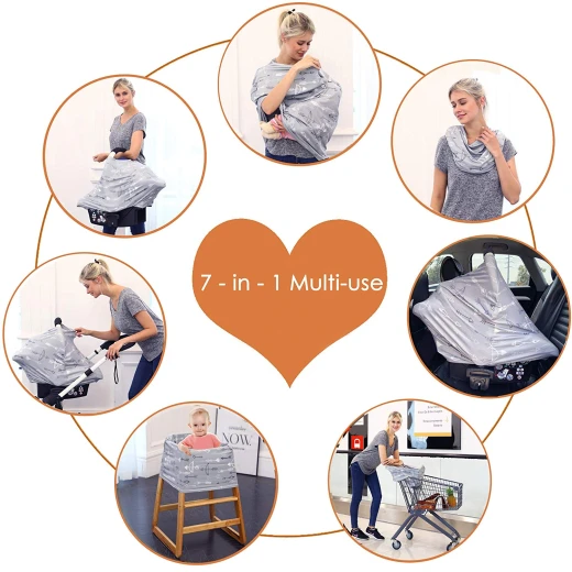 Hicoco Nursing Cover Carseat Canopy - Baby Breastfeeding Cover - هيكوكو - Image 5