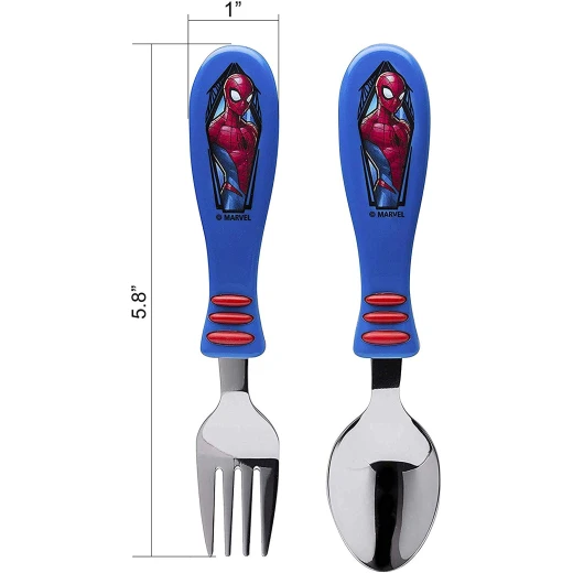 Zak Design Spider-Man Easy Grip Flatware 2 Pieces - زاك ديزاينز - Image 3