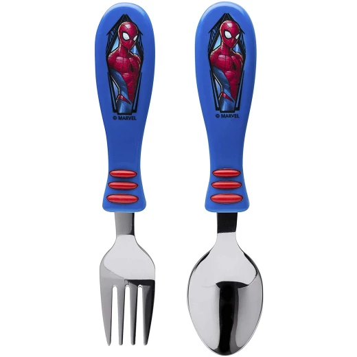 Zak Design Spider-Man Easy Grip Flatware 2 Pieces Zak Design Spider-Man Easy Grip Flatware 2 Pieces
