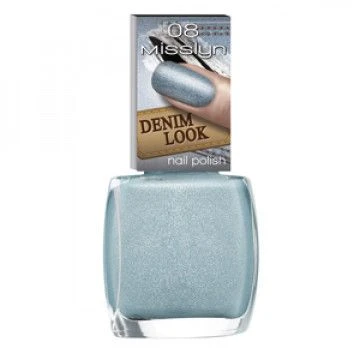Misslyn Denim Look Bright Blue Nail Polish No.8 - ميسلين كوزمتكس