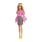 Barbie Fashionistas 104 Pink Blouse Black And White Skirt - باربي