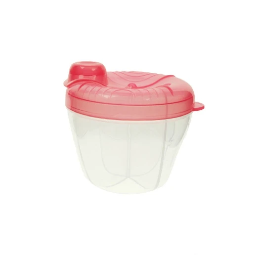 Potato Portable Four Compartment Milk Powder Box, Pink