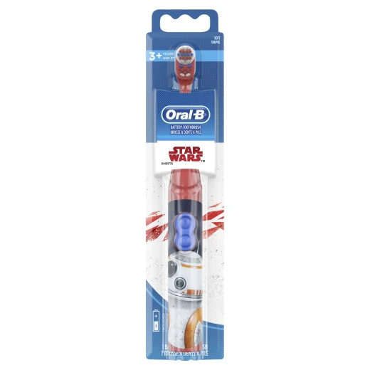 فرشاة اسنان الكترونية للأطفال، باللونين الاحمر والأزرق، ستاروورز، من اورال-بي