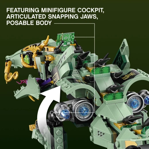 Lego Green Ninja Mech Dragon 544 Pieces - ليجو - Image 3