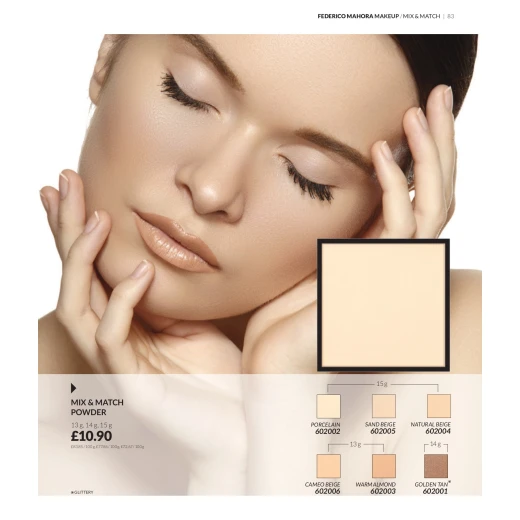 Federico Mahora Pressed Powder, Natural Beige, 15 g - فيديريكو ماهورا - Image 3