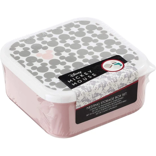 Funko Disney Classic Plastic Storage Set, Polypropylene, 3 Sizes - Mixed Mickey Print Funko Disney Classic Plastic Storage Set, Polypropylene, 3 Sizes - Mixed Mickey Print