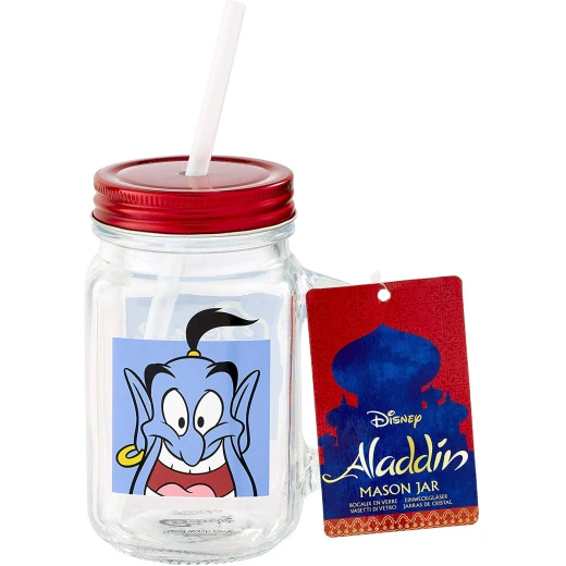 Funko Aladdin Mason Jar, One Size - At Your Service - Genie Funko Aladdin Mason Jar, One Size - At Your Service - Genie