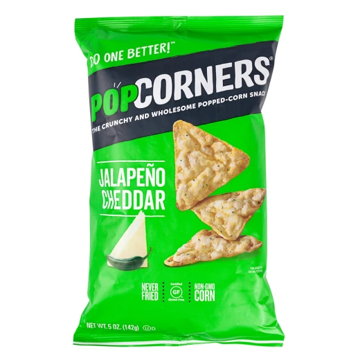 Popcorners Jalapeno Cheddar Popped Corn Snacks, Gluten Free, 142 gr Popcorners Jalapeno Cheddar Popped Corn Snacks, Gluten Free, 142 gr