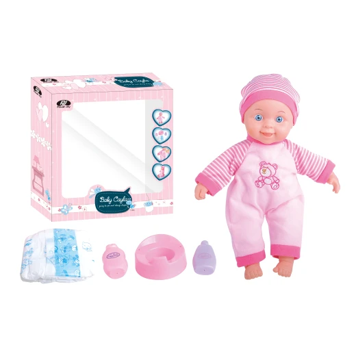 "P.JOY BABY CAYLA NAPPIES SET 12""/30CM WITH 4 SOUNDS B/O"