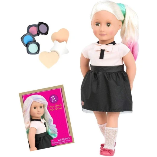 Our Generation Doll by Battat- Amya 18 inch Regular Non-posable Chalk Deco Fashion Doll - for Girls Age 3 Years and up Our Generation Doll by Battat- Amya 18 inch Regular Non-posable Chalk Deco Fashion Doll - for Girls Age 3 Years and up