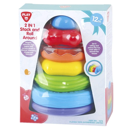 PlayGo 2 In 1 Stack And Roll Around PlayGo 2 In 1 Stack And Roll Around