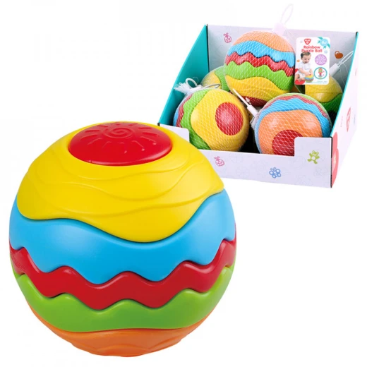 PlayGo Rainbow Folding Plastic Ball - بلاي جرو - Image 2
