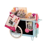 Our Generation by Battat- Retro Hot Dog Cart- Toy, Cart & Accessory Set for 18" Dolls- for Age 3 Years & Up - أور جيناريشن