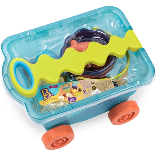 B. toys – Wavy-Wagon – Travel Beach Buggy (Sea Blue) with 11 Funky Sand Toys B. toys – Wavy-Wagon – Travel Beach Buggy (Sea Blue) with 11 Funky Sand Toys