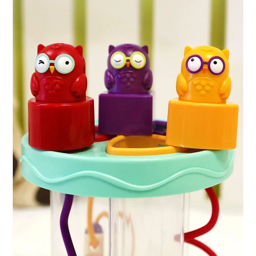 B. Toys – Hooty-Hoo Owl – Shape Sorter with Whacky Sounds & Bead Toy Maze - بي. تويز - Image 2
