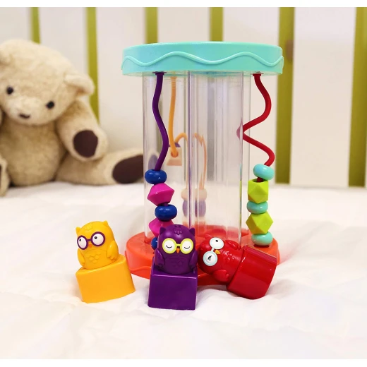 B. Toys – Hooty-Hoo Owl – Shape Sorter with Whacky Sounds & Bead Toy Maze - بي. تويز - Image 3