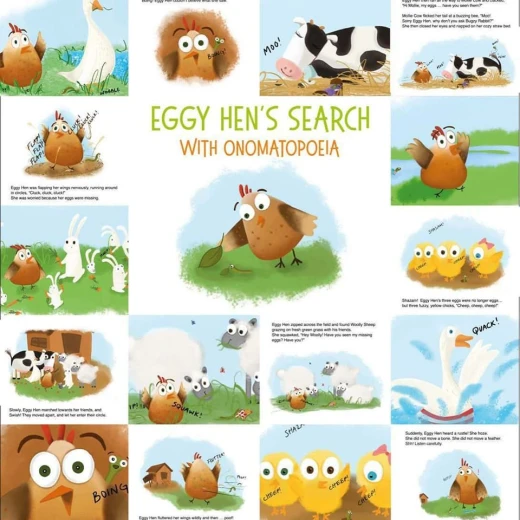 Blooming Books, Eggy Hen’s Search with Onomatopoeia - كتب بلوومنج - Image 3