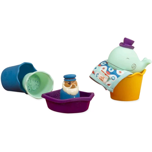 B. toys – Wee B. Splashy Baby Bath Toys – Toddler Bath Tub Starter Kit (11-Pcs) - بي. تويز - Image 3