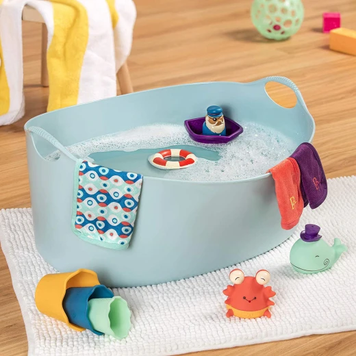 B. toys – Wee B. Splashy Baby Bath Toys – Toddler Bath Tub Starter Kit (11-Pcs) - بي. تويز - Image 7