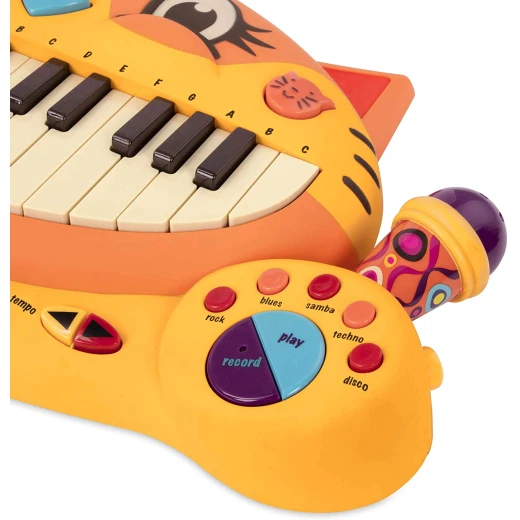 B. toys – Meowsic Toy Piano – Children’S Keyboard Cat Piano with Toy Microphone For Kids 2 years + - بي. تويز - Image 4