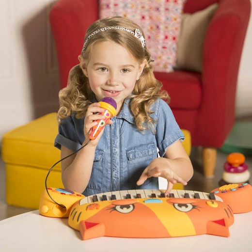 B. toys – Meowsic Toy Piano – Children’S Keyboard Cat Piano with Toy Microphone For Kids 2 years + - بي. تويز - Image 2
