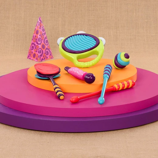 B. toys – Drumroll Please – 7 Musical Instruments Toy Drum Kit for Kids 18 months + (7-Pcs) - بي. تويز - Image 4