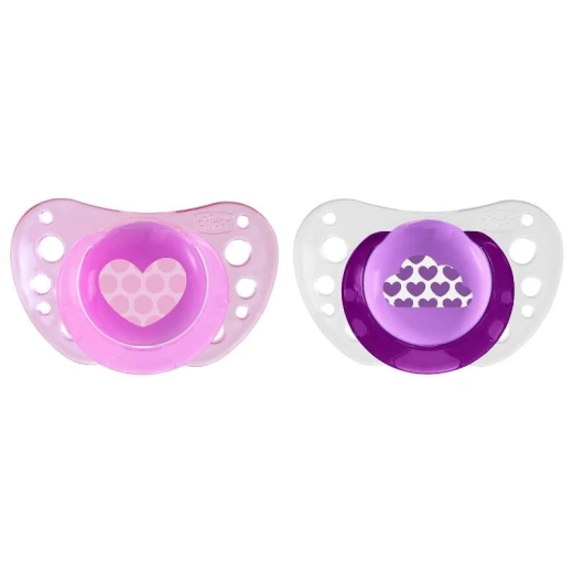 Chicco Physio Air Orthodontic Pink Soother 6-16 شهر + 2pcs Chicco Physio Air Orthodontic Pink Soother 6-16 شهر + 2pcs