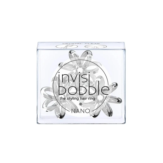 invisibobble Nano Hair Styling Ring with Strong Grip, Hair Accessories for Women – Crystal Clear (Pack of 3) - انفيزبوبل - Image 3